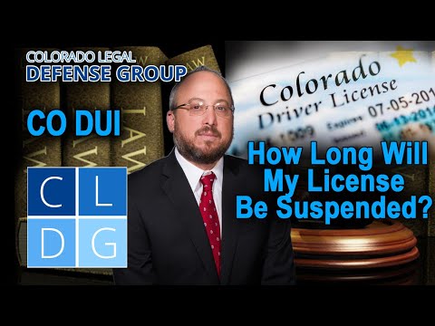 License suspensions for a DUI and DWAI here in Colorado