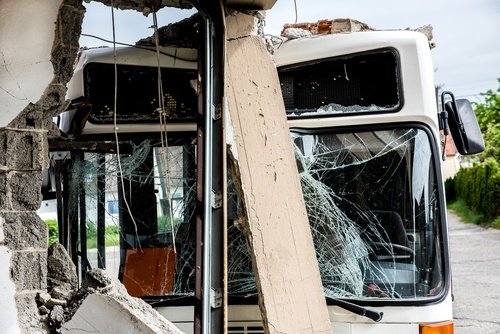 Sitio de un accidente de autobús