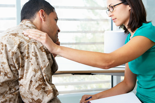veteran spending time with a counselor