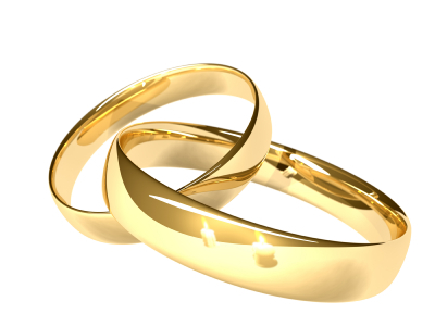 Wedding rings indicating spouses, although dating partners and exes can also be accused of DV. 