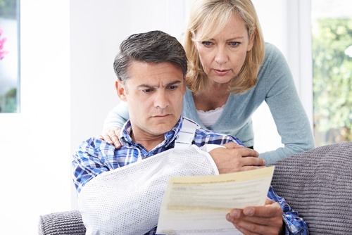 couple reviewing a medical bill