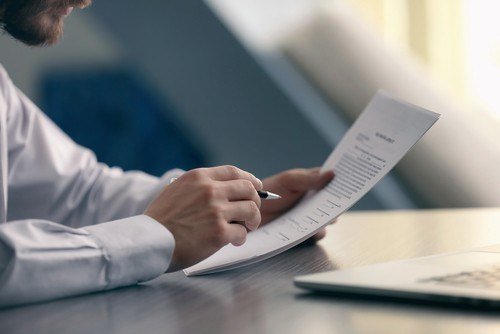 attorney reviewing a document