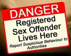 Sex offender community notification warning