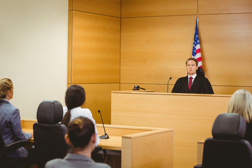 arraignment judge presiding over courtroom as an example of a Penal Code 991 Motion hearing