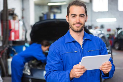 automobile mechanic at shop