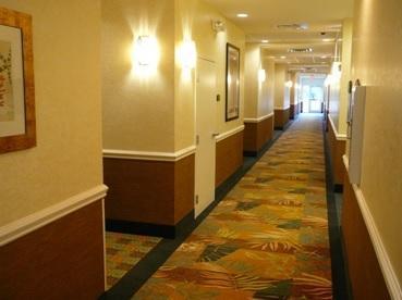 carpeted hotel hallway - Nevada hotel accident laws require that these be kept in a safe condition
