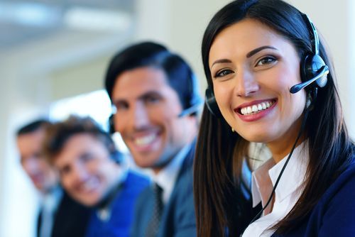 Receptionists with headsets on