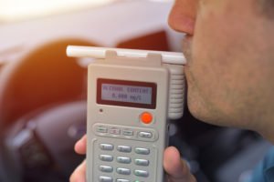 Closeup of breathalyzer