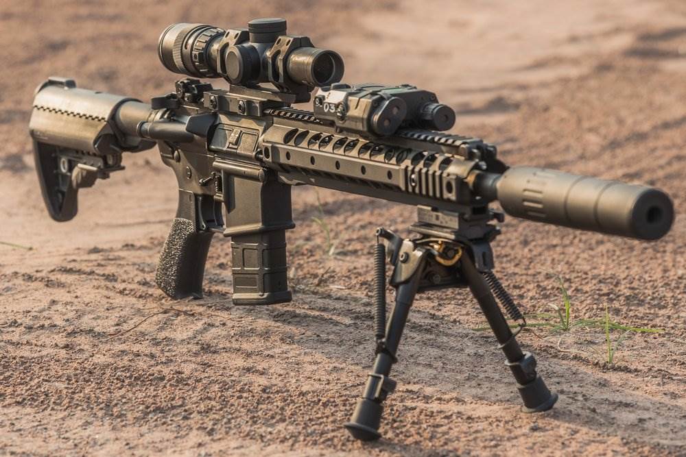 An AR-15 Rifle with features that would deem it an assault weapon in California