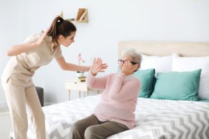 Nurse mistreating elderly patient