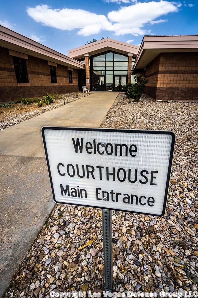 Entrance to the Nye County Courthouse.