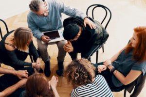 Group Drug Court therapy session