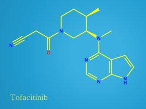 Diagram of molecular makeup of Tofacitinib