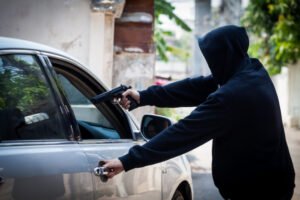 Man using a gun in commission of a car jack in violation of PC 12022.5 