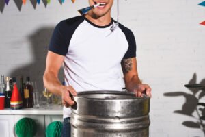 Social host holding beer keg