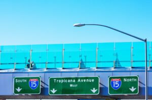 Las Vegas pedestrian Bridge above Tropicana Ave. 