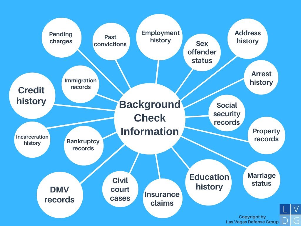 Gráfico de burbujas de información de background check